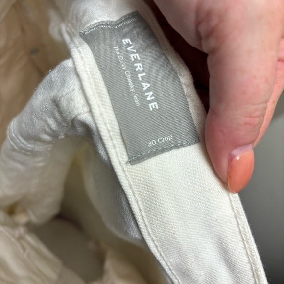 Everlane The Curvy Cheeky Jean In Bone White Crop - Picture 12 of 14